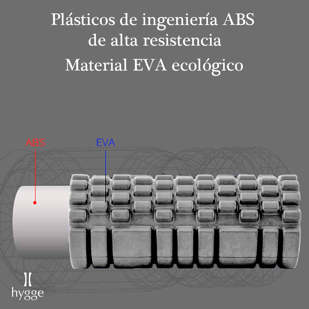 Rolo texturado para elongación y masajes 33cm