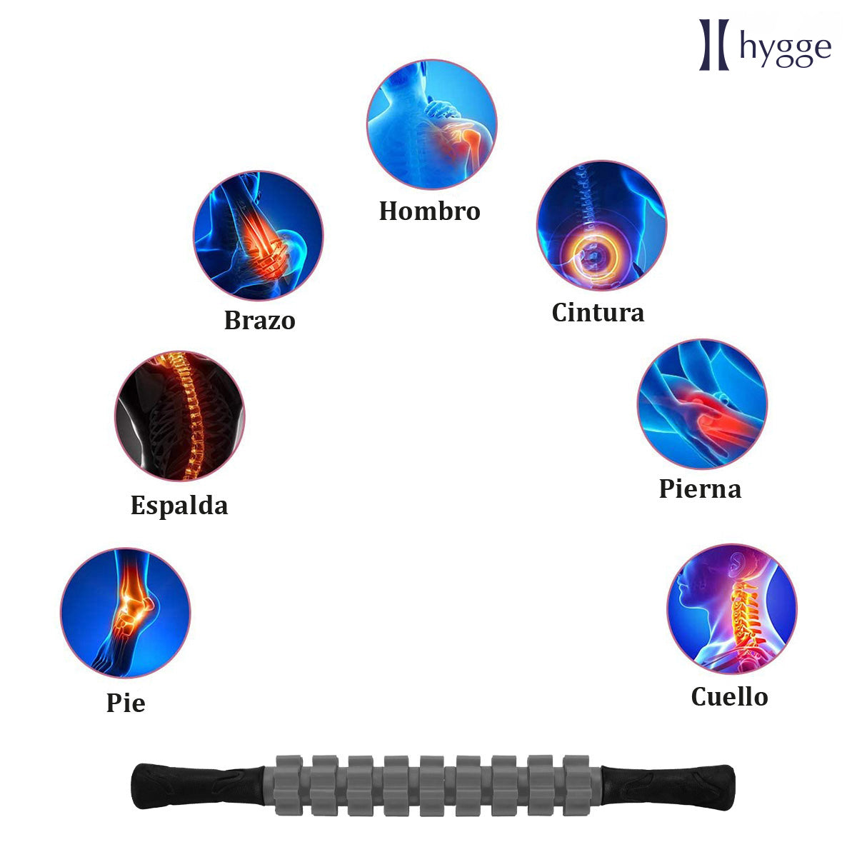 Stick rodillo masajeador alivia tensiones