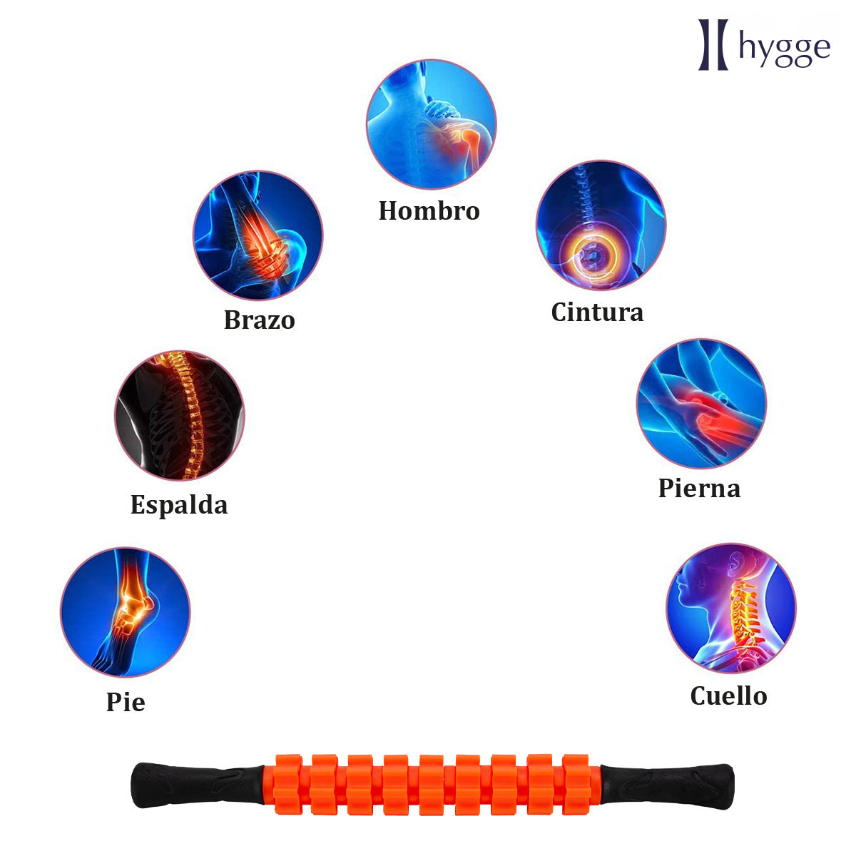 Stick rodillo masajeador alivia tensiones