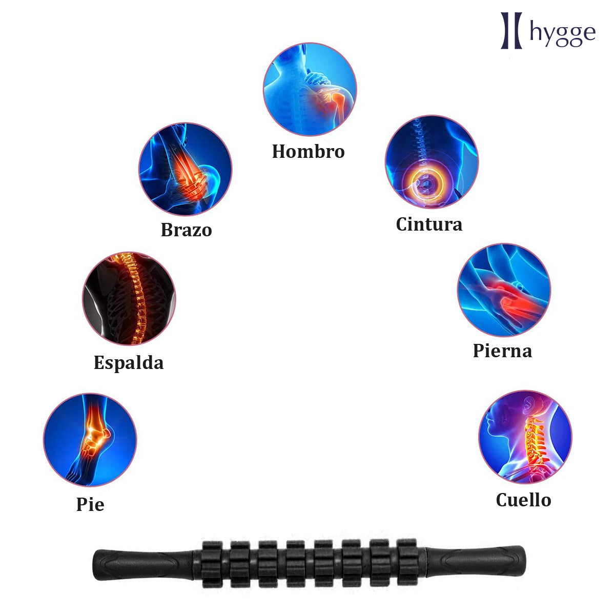 Stick rodillo masajeador alivia tensiones