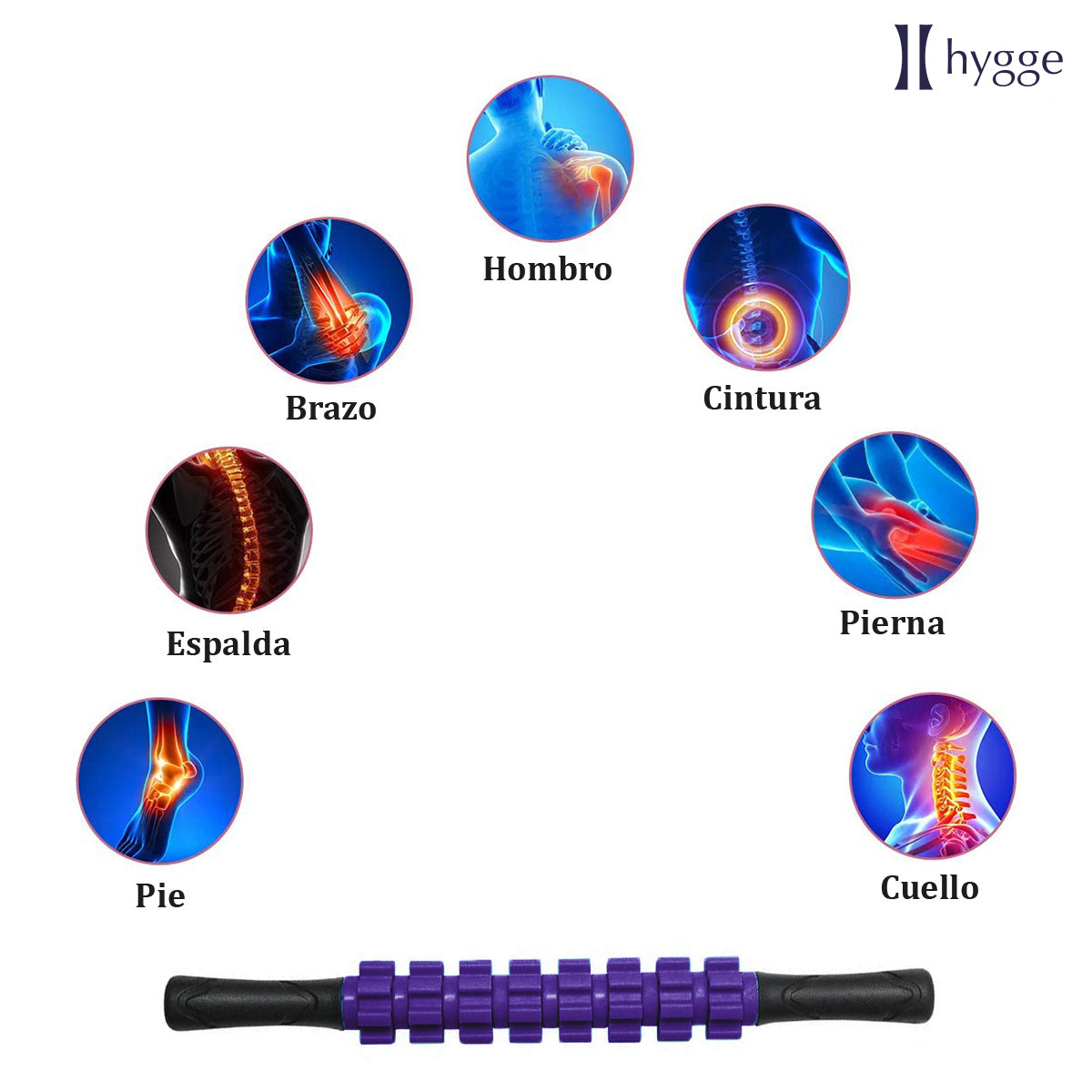 Stick rodillo masajeador alivia tensiones