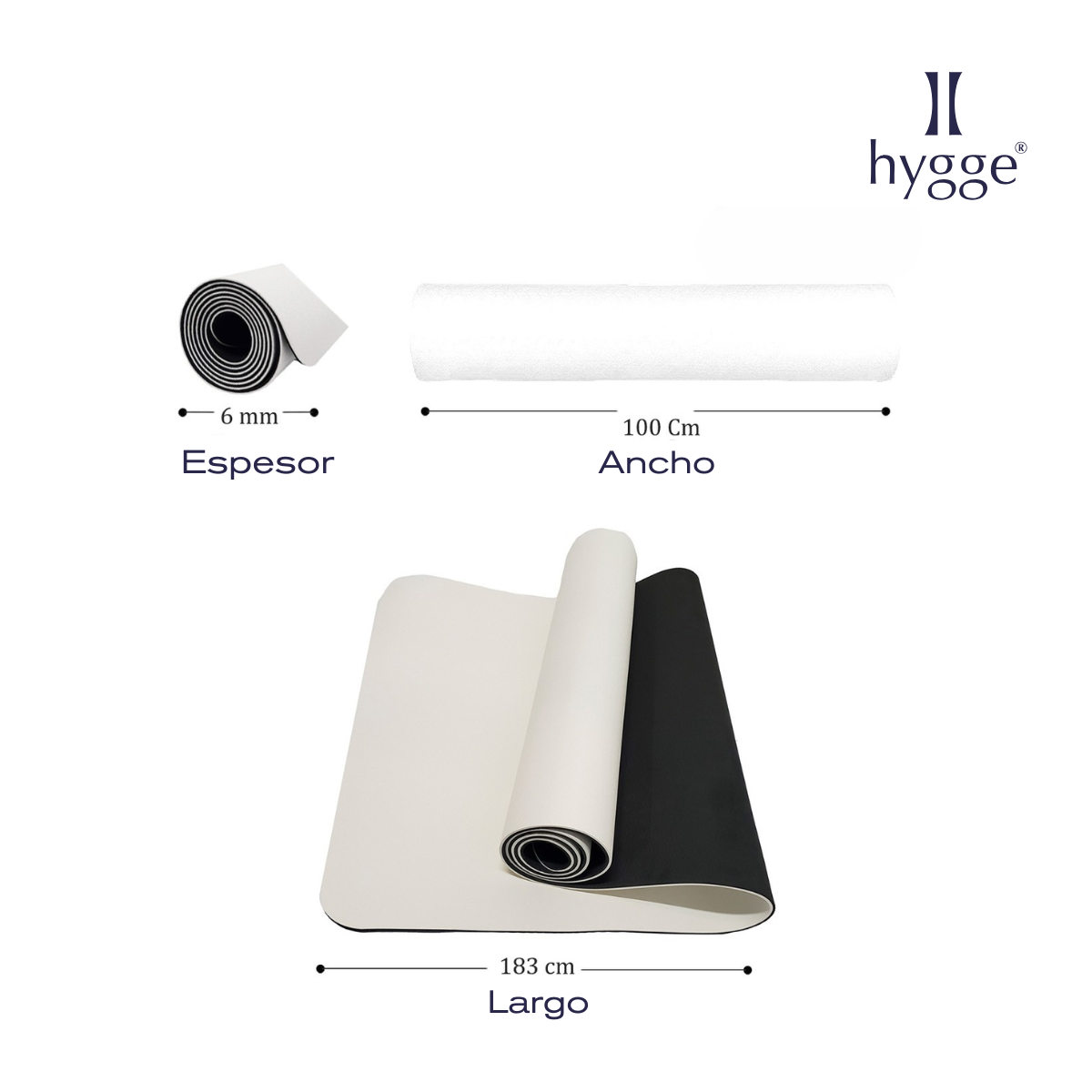 Mat XXL súper ancha de TPE 6mm nivel intermedio