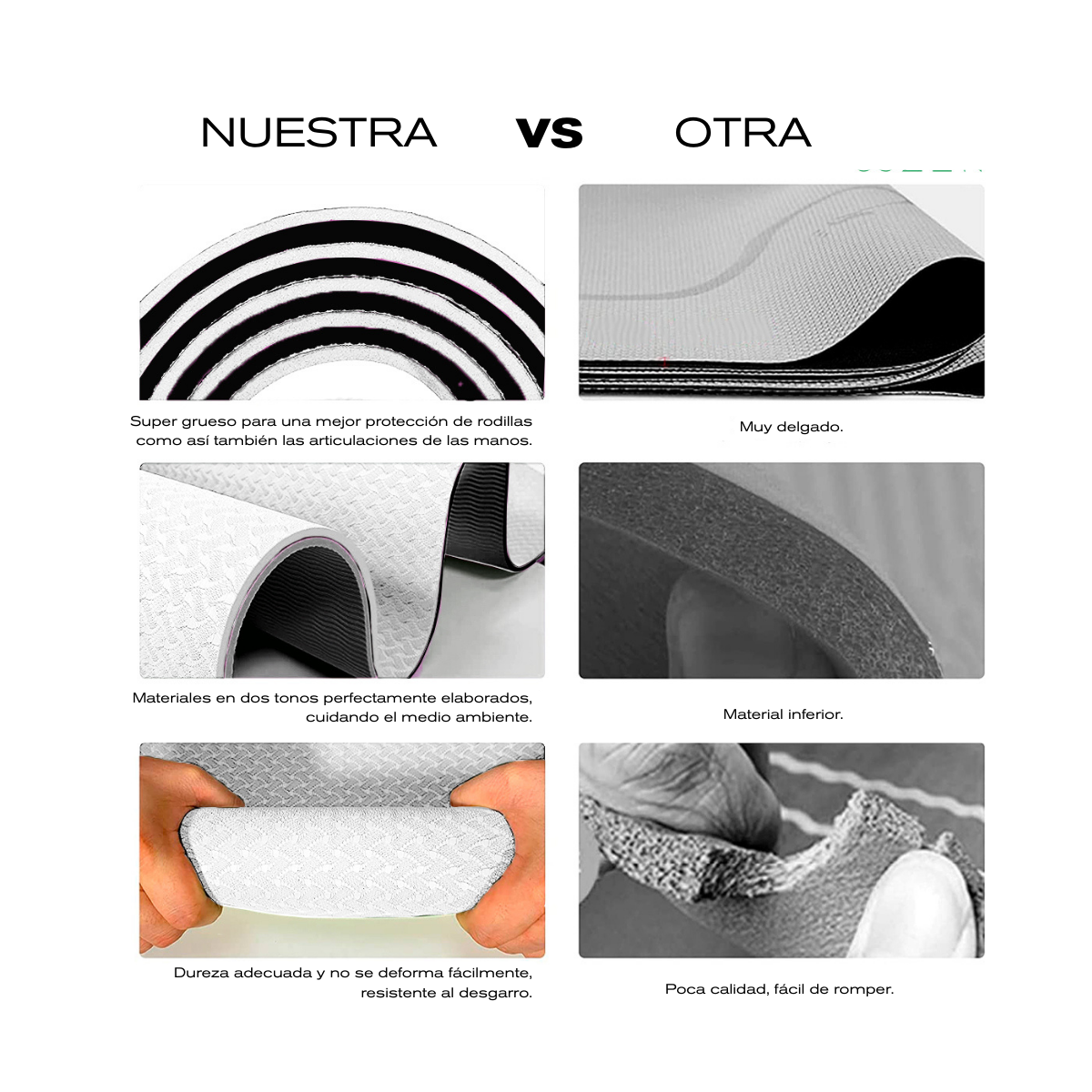 Mat XXL súper ancha de TPE 6mm nivel intermedio