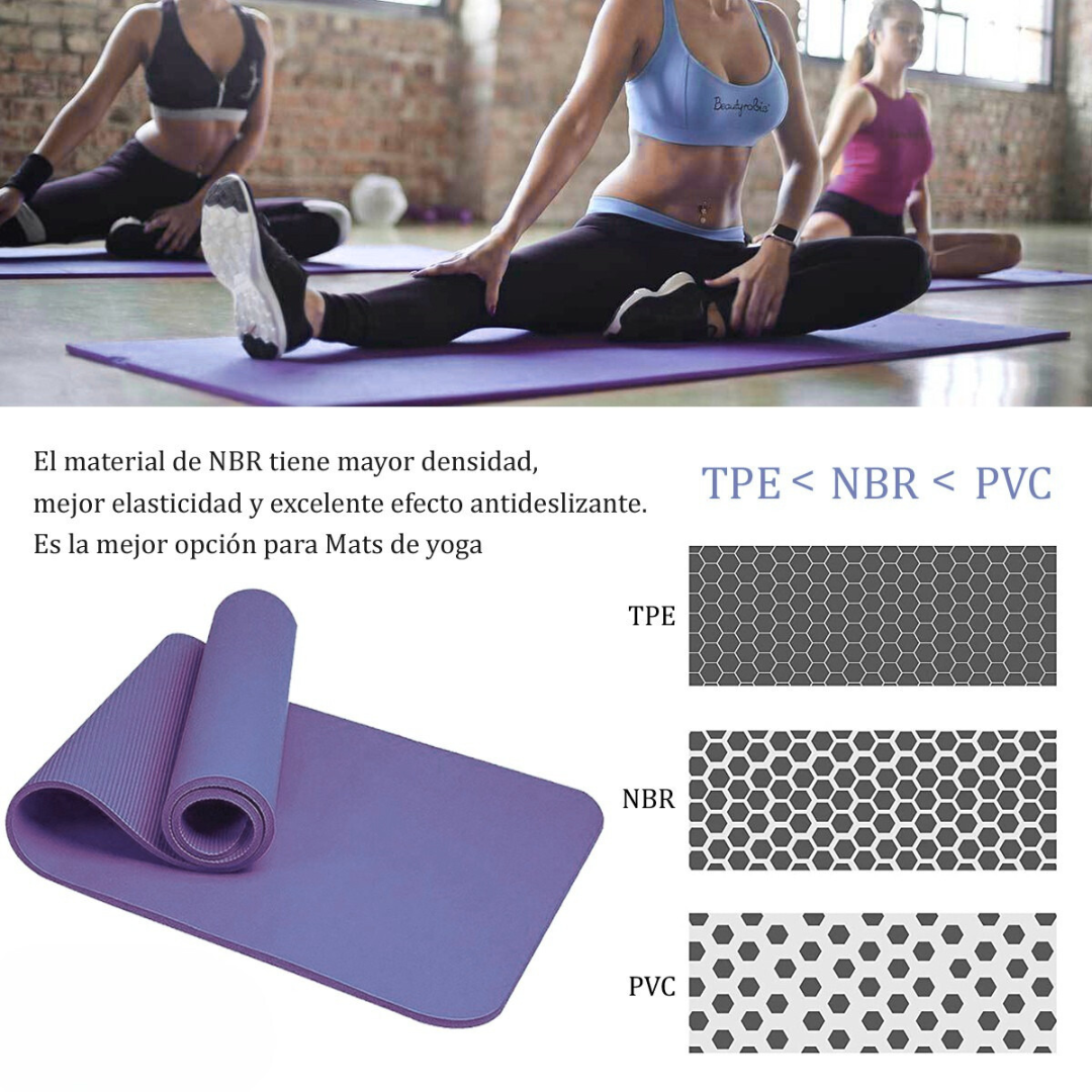 Mat de yoga y pilates NBR 10mm
