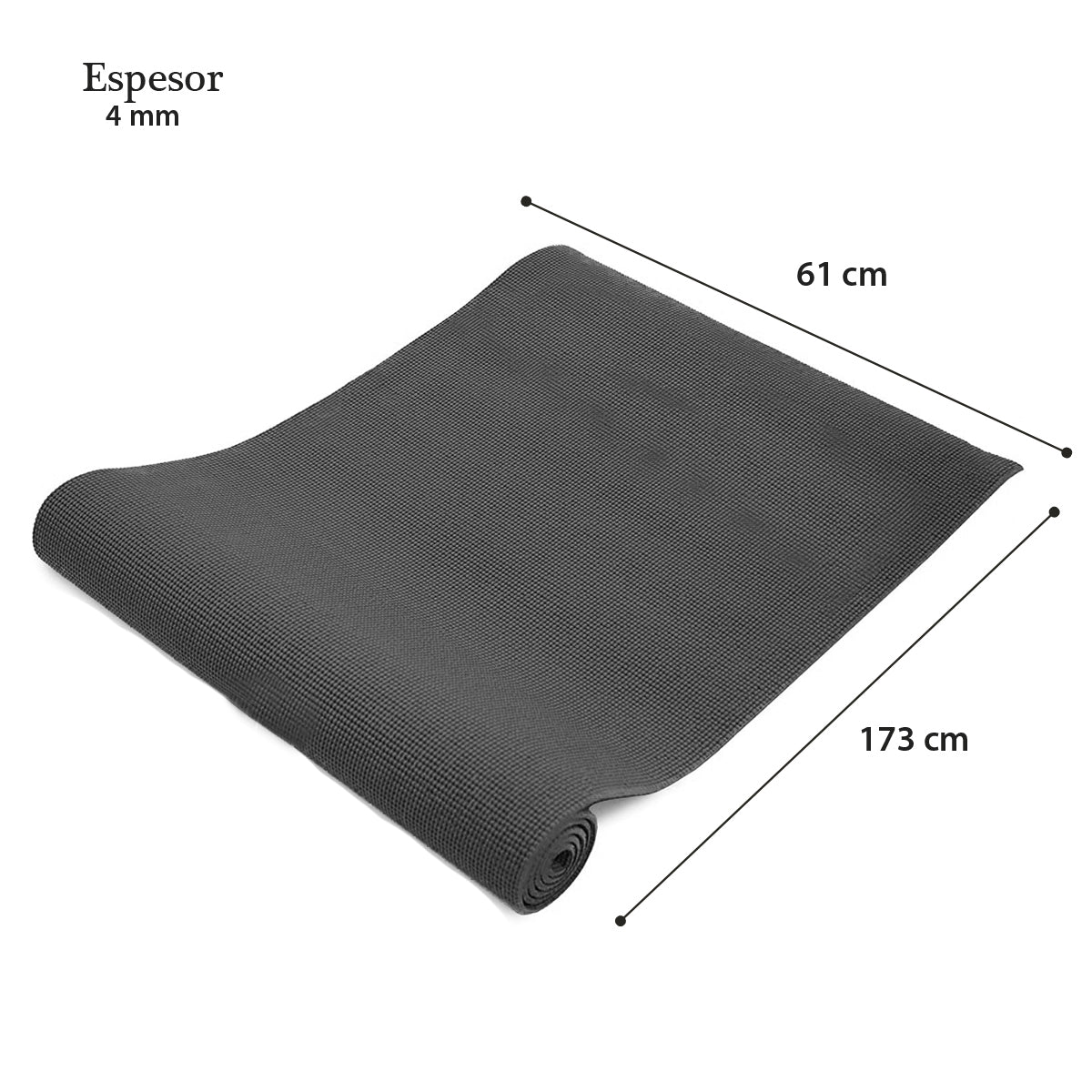 Mat negro de PVC 4mm