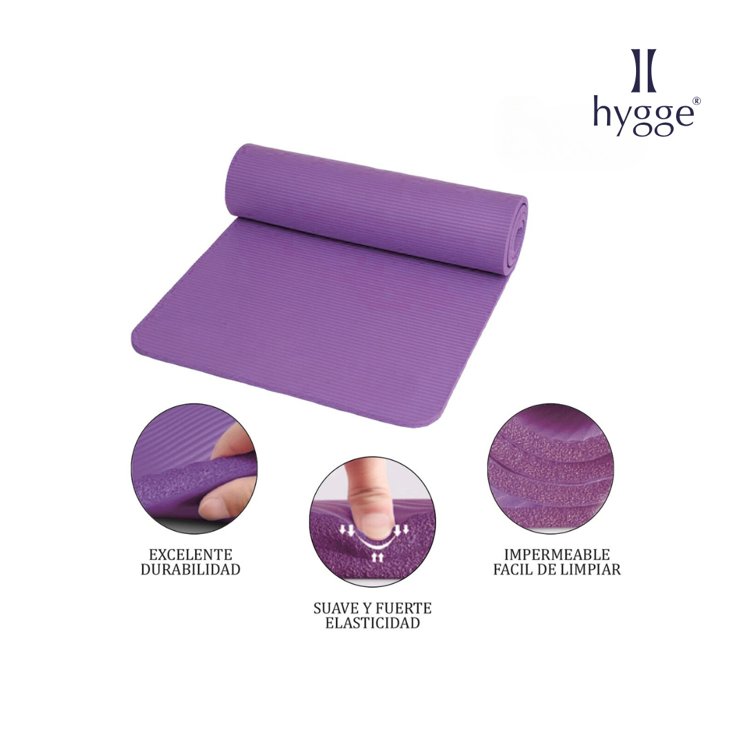 Mat de yoga PVC con indicador de posiciones