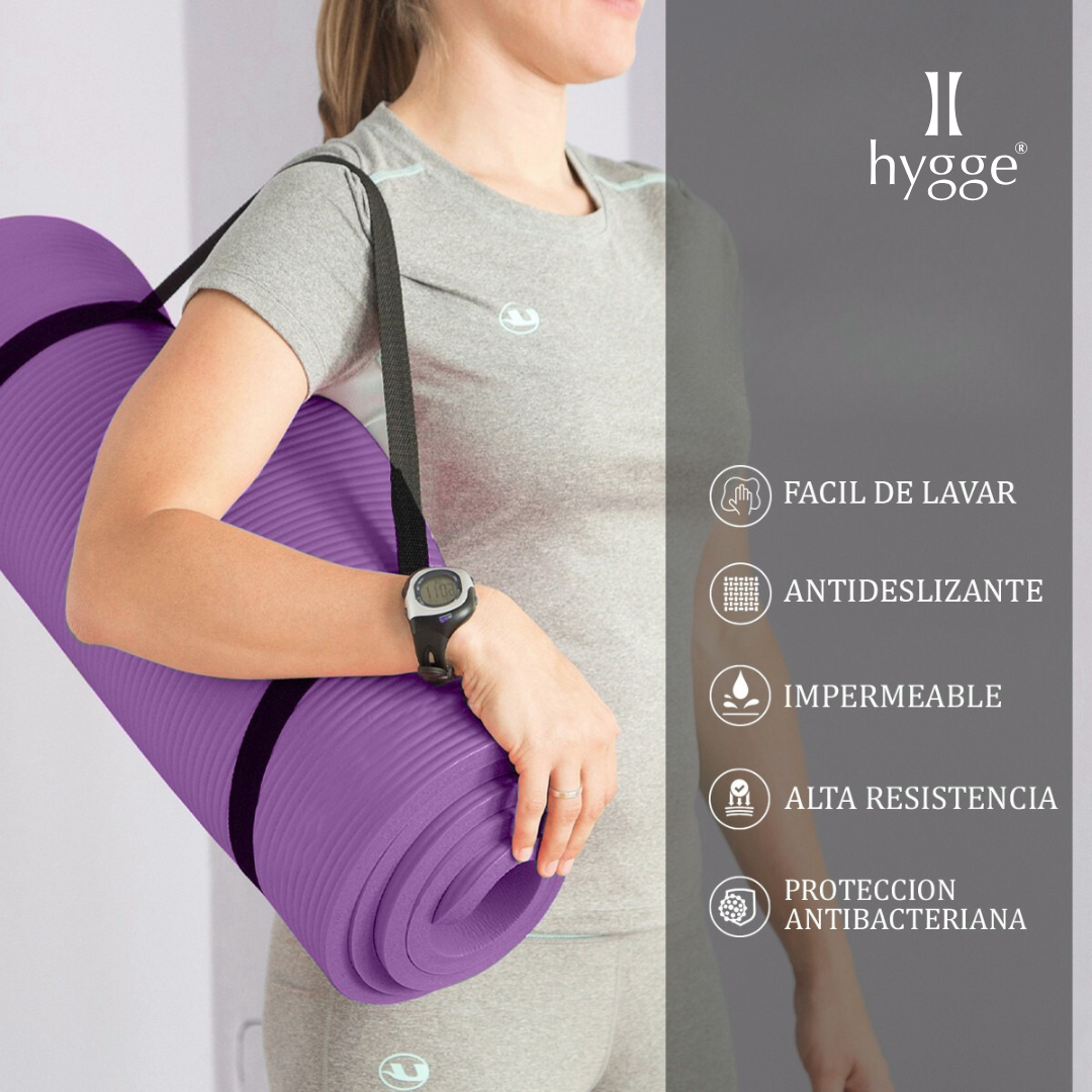 Mat de yoga PVC con indicador de posiciones