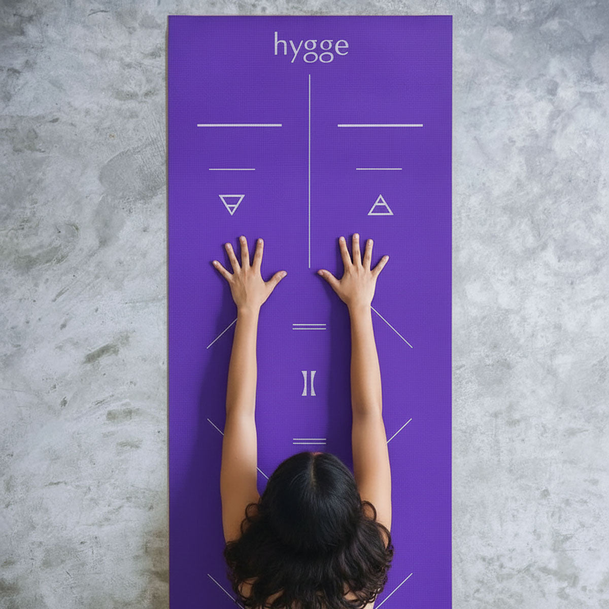 Mat de yoga PVC con posiciones nivel principiante