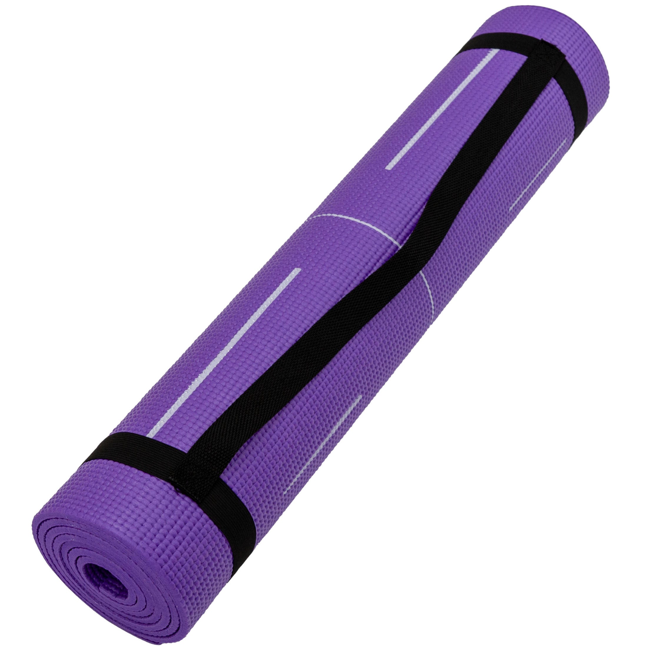 Mat de yoga PVC con posiciones nivel principiante
