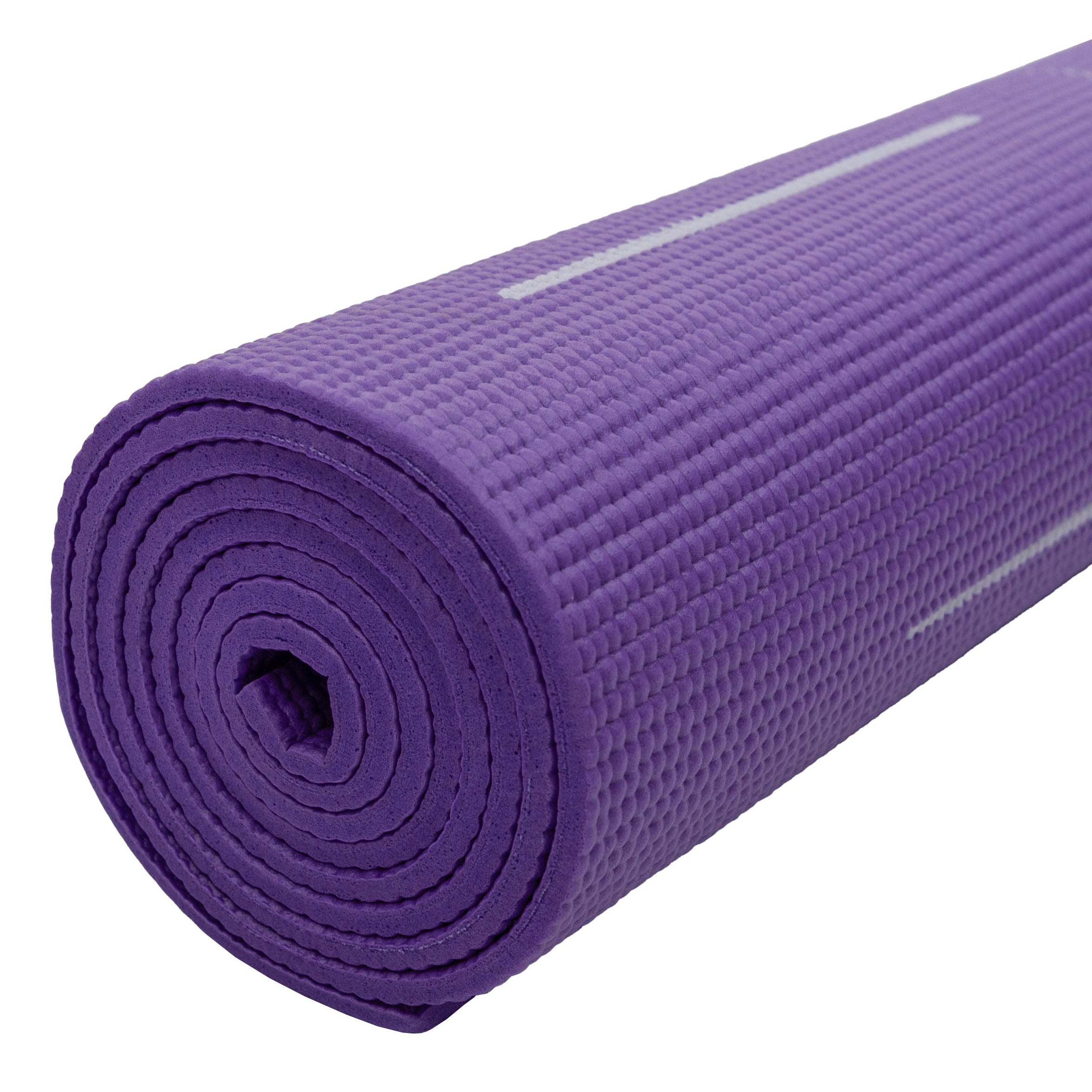Mat de yoga PVC con posiciones nivel principiante