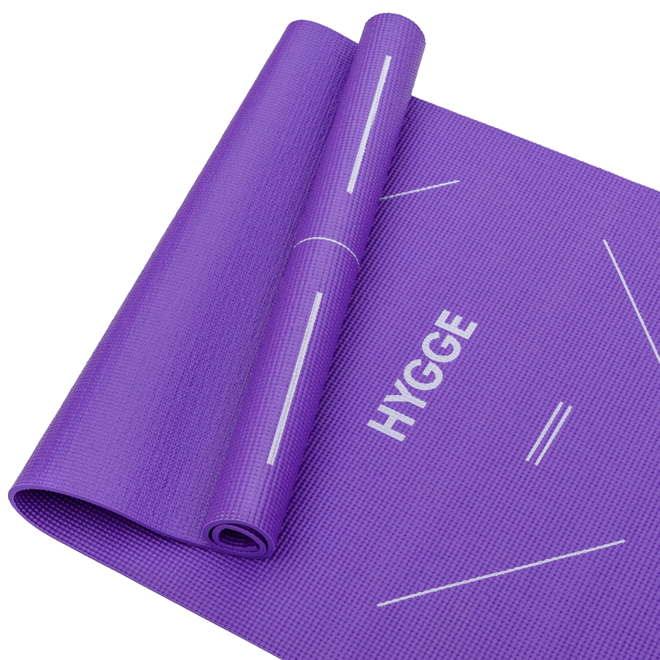 Mat de yoga PVC con posiciones nivel principiante