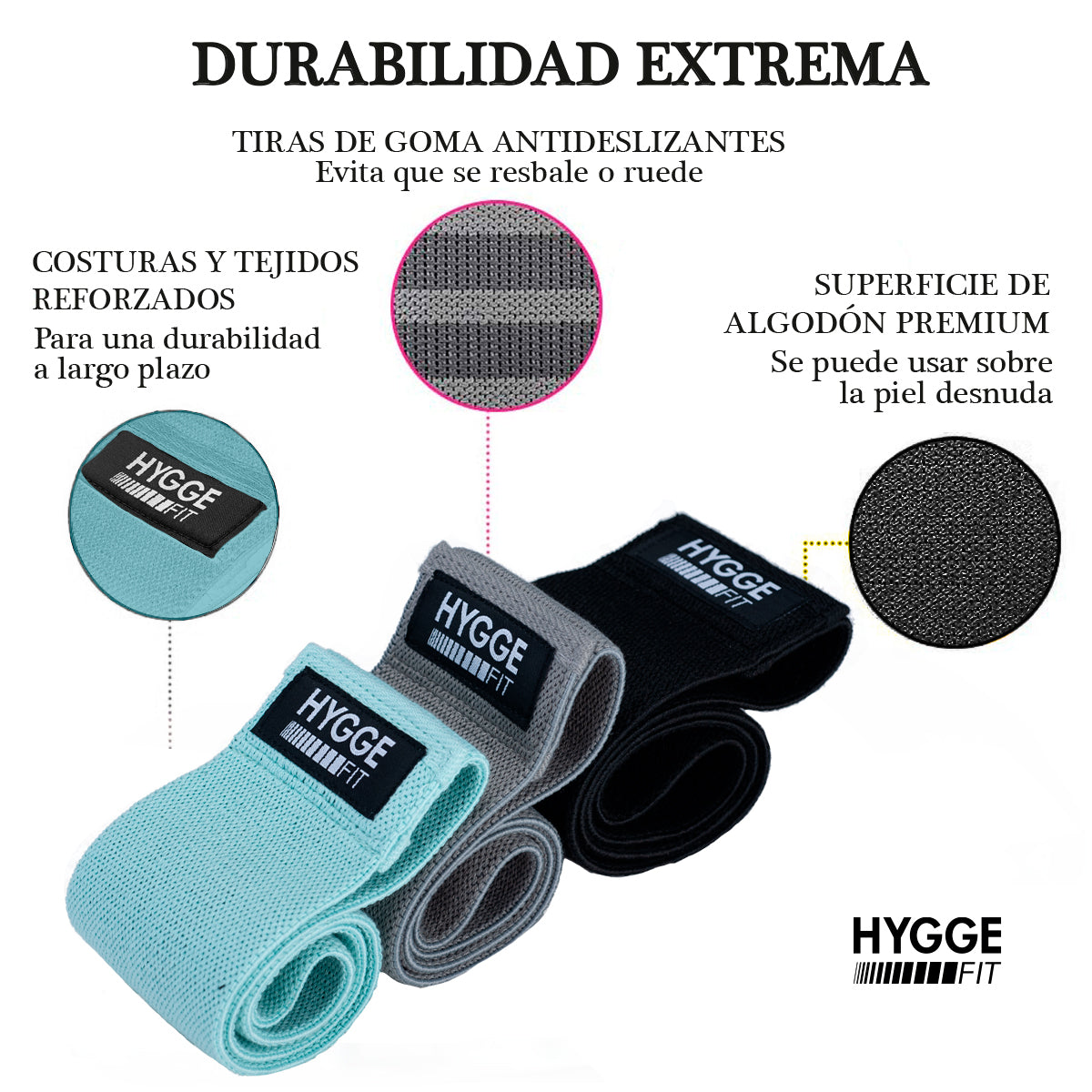 Kit de bandas elásticas de tela