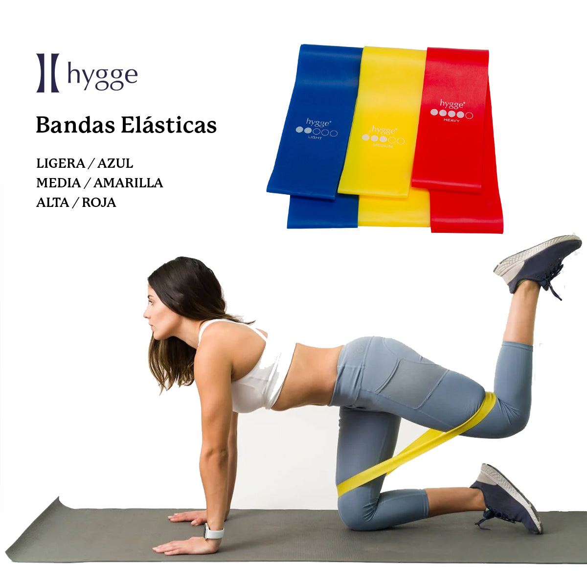 Kit de 3 bandas elásticas de latex