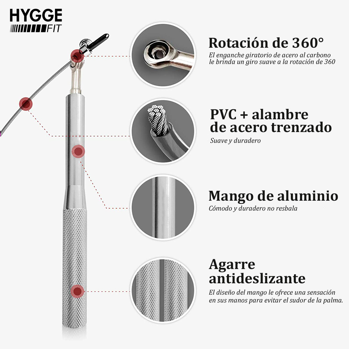 Soga de salto tipo speed rope