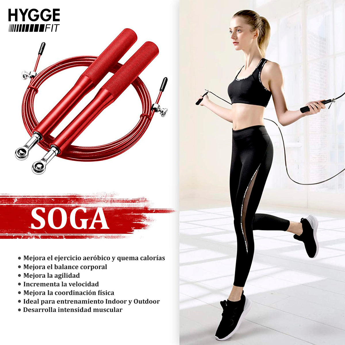 Soga de salto tipo speed rope