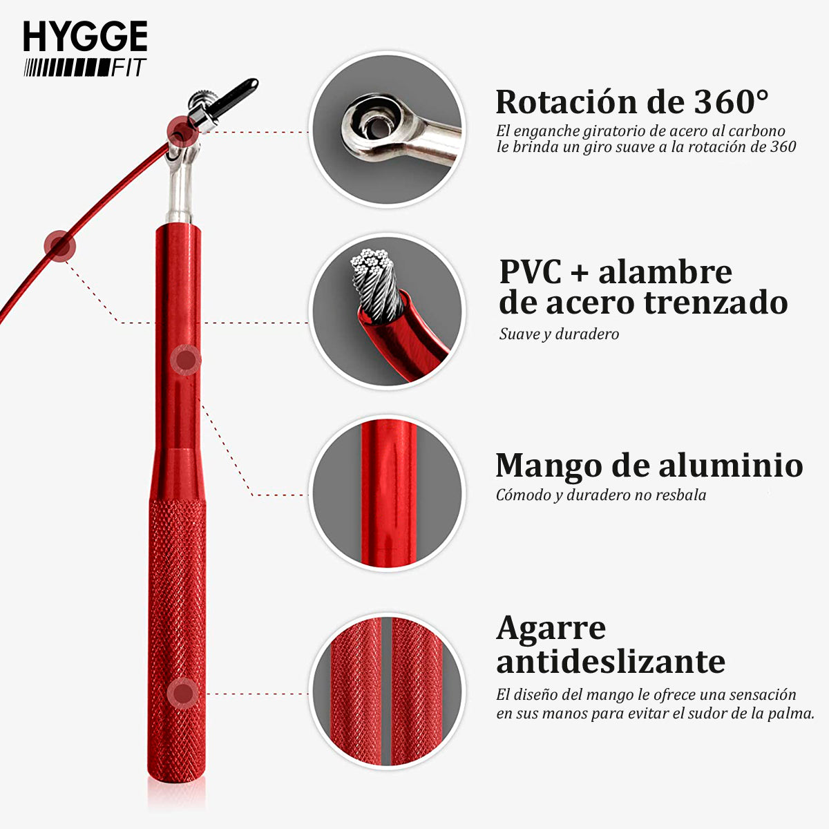 Soga de salto tipo speed rope