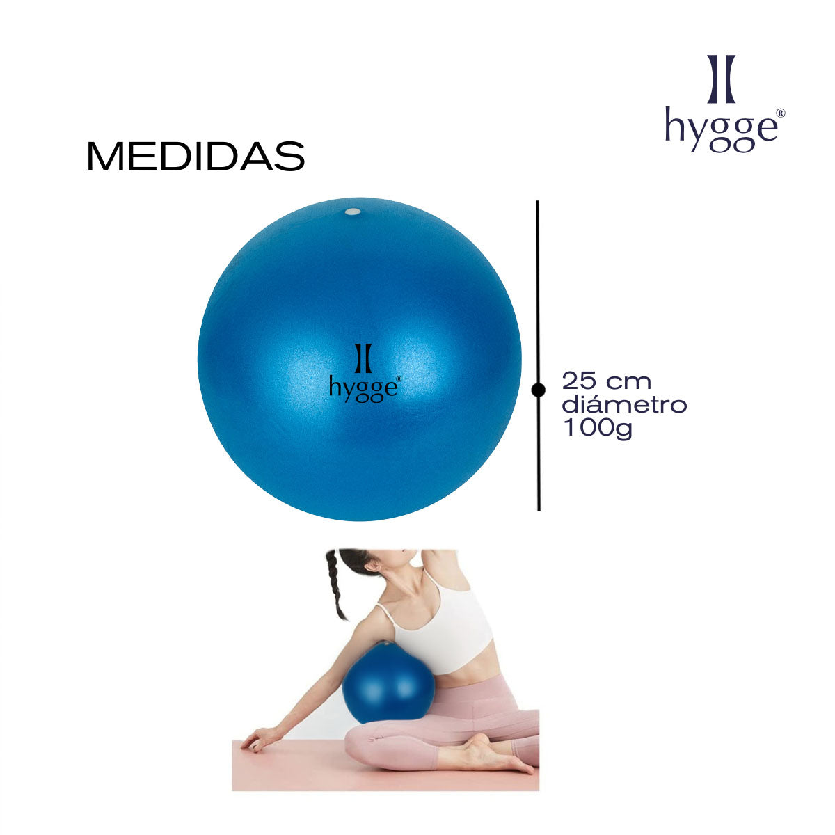Pelota de yoga y esferodinamia 25 cm