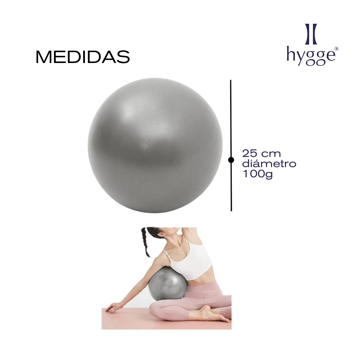 Pelota de yoga y esferodinamia 25 cm
