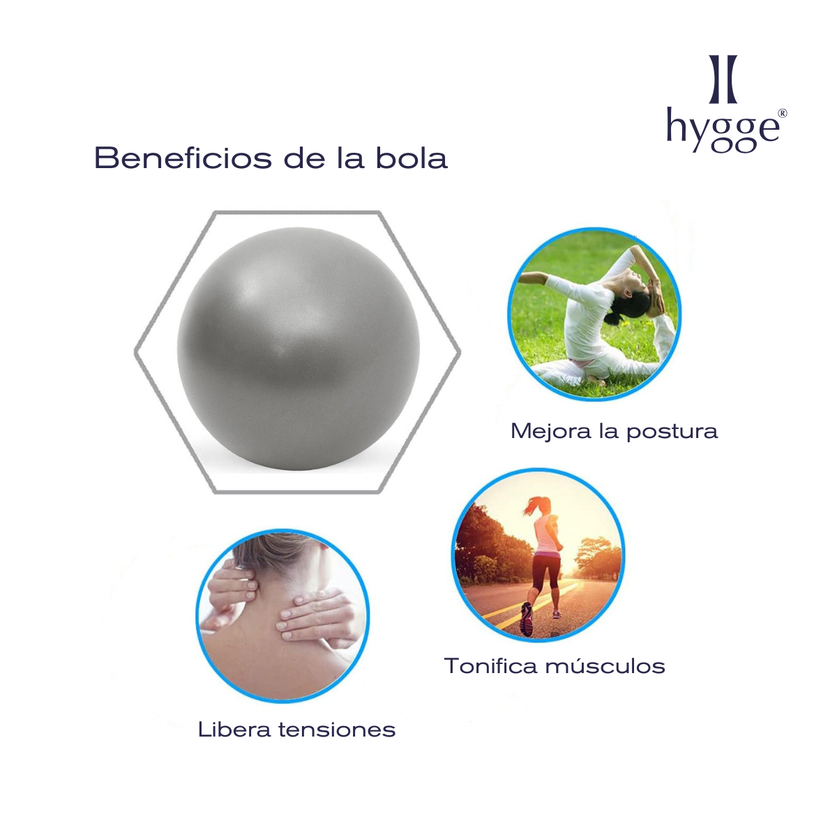 Pelota de yoga y esferodinamia 25 cm