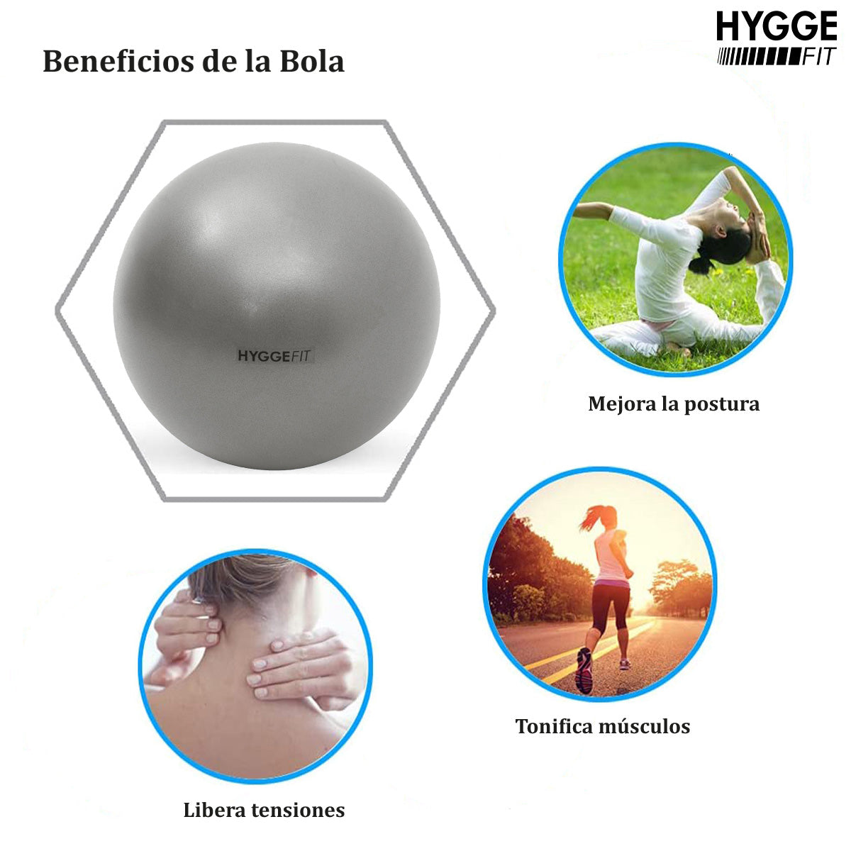 Pelota de yoga y esferodinamia 35 cm