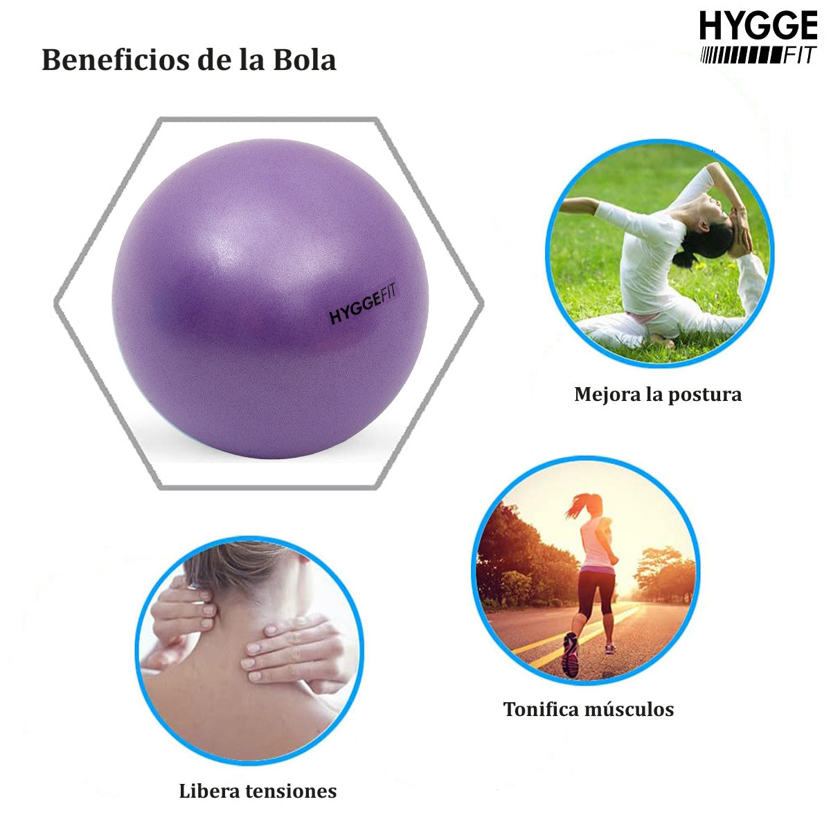 Pelota de yoga y esferodinamia 35 cm