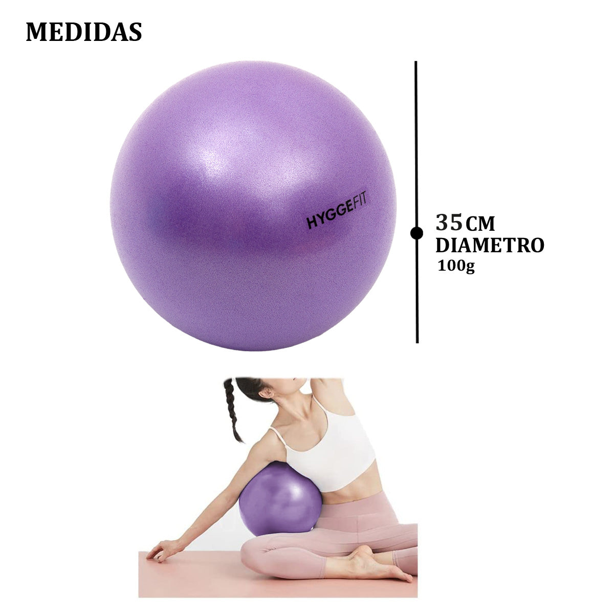 Pelota de yoga y esferodinamia 35 cm