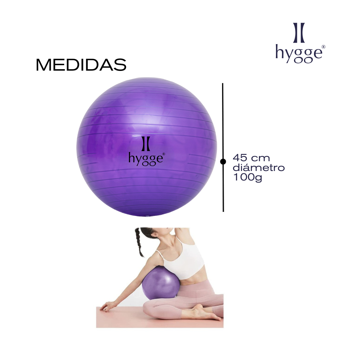 Pelota de yoga y esferodinamia 45 cm