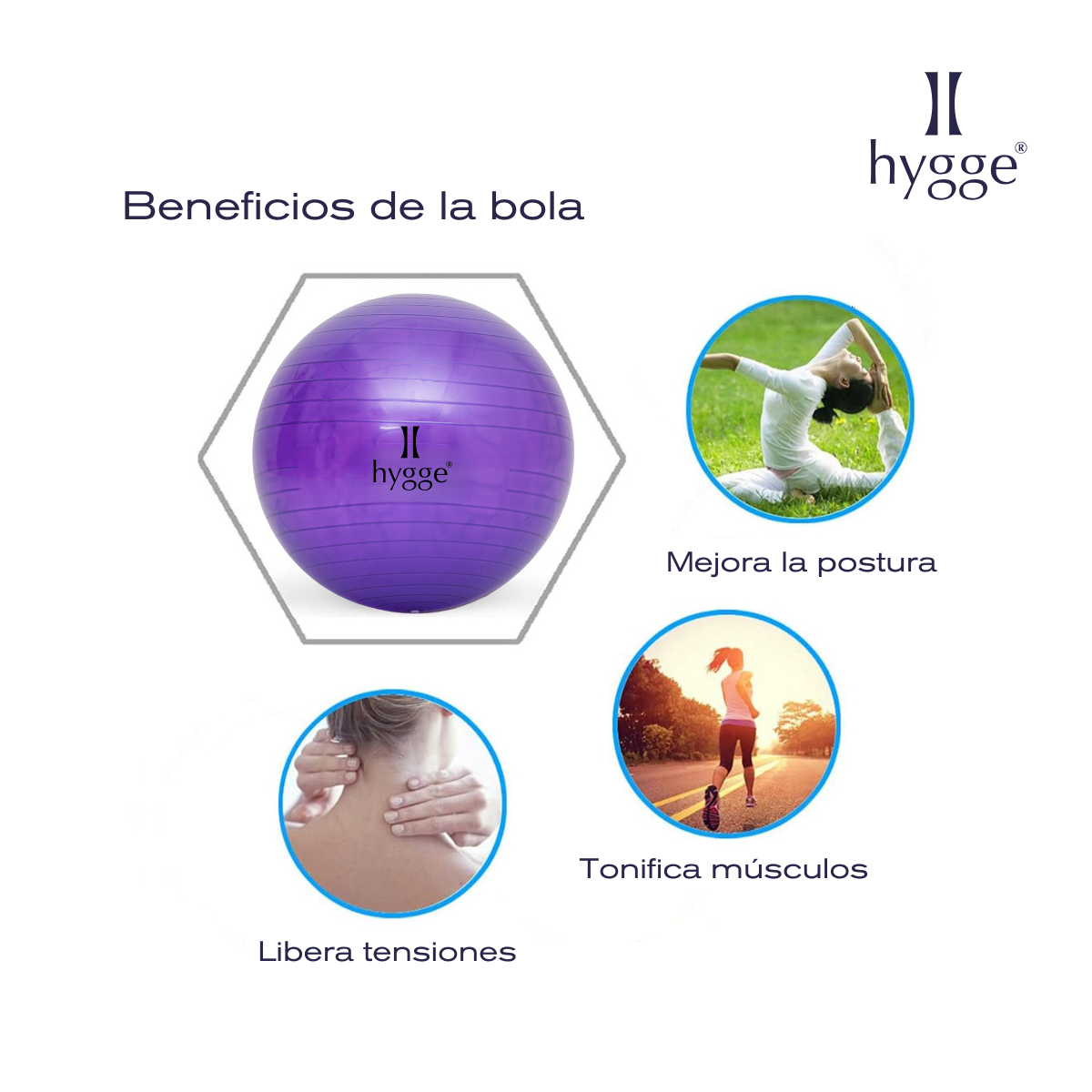 Pelota de yoga y esferodinamia 45 cm