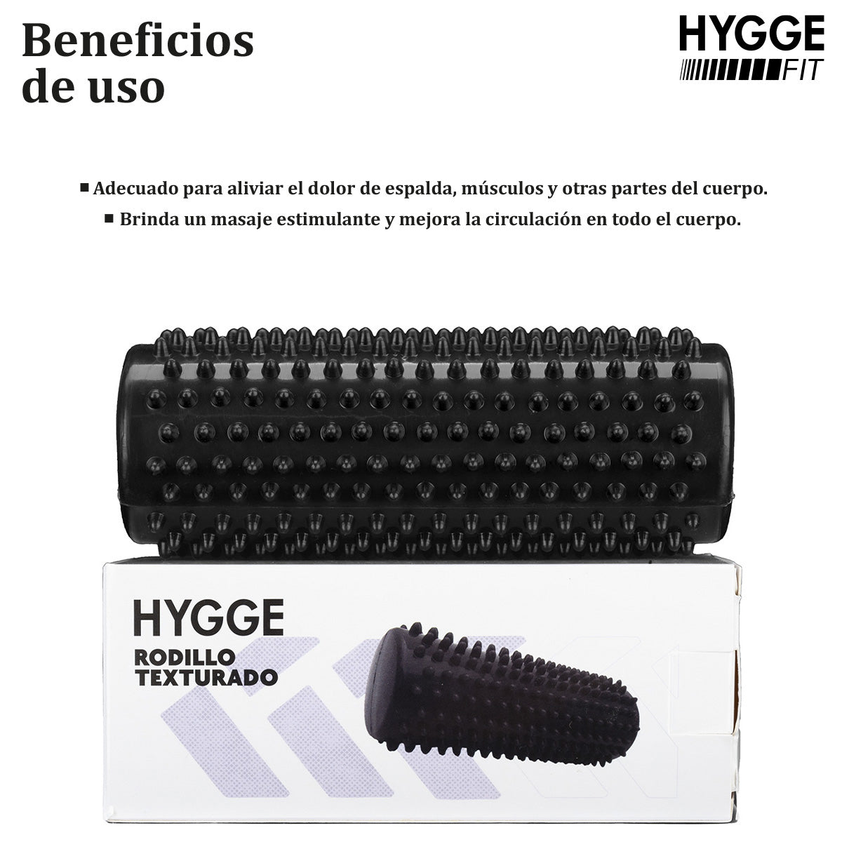 Rolo rodillo masajeador textura stick