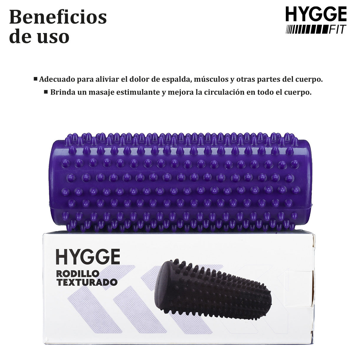 Rolo rodillo masajeador textura stick