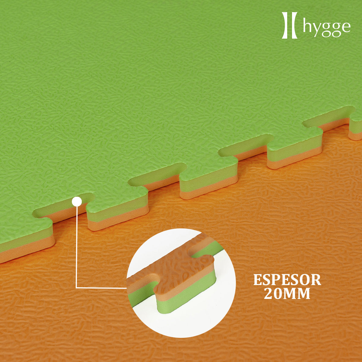 Piso de goma eva encastrable Tatami 20mm