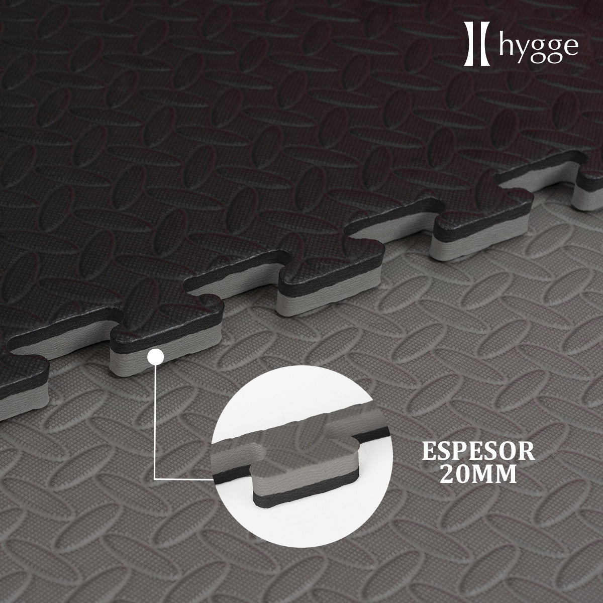 Piso de goma eva encastrable Tatami 20mm