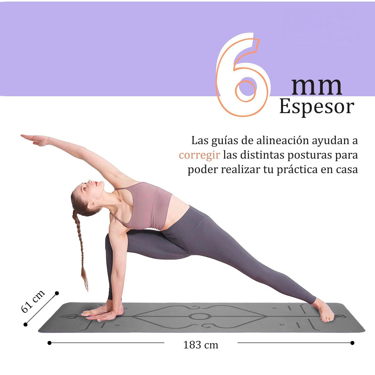 Mat de TPE bicolor con posiciones 6mm nivel intermedio