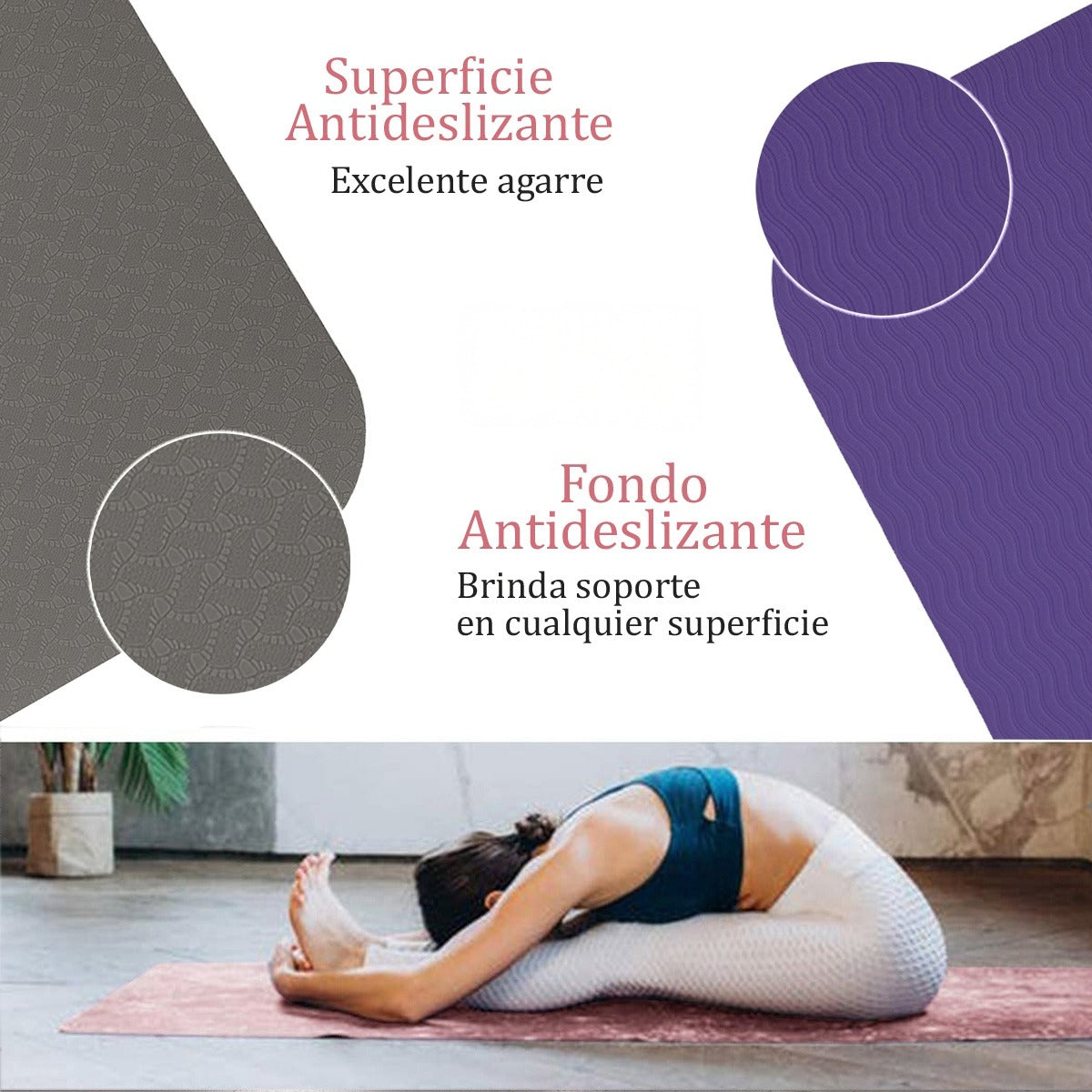 Mat de TPE bicolor con posiciones 6mm nivel intermedio